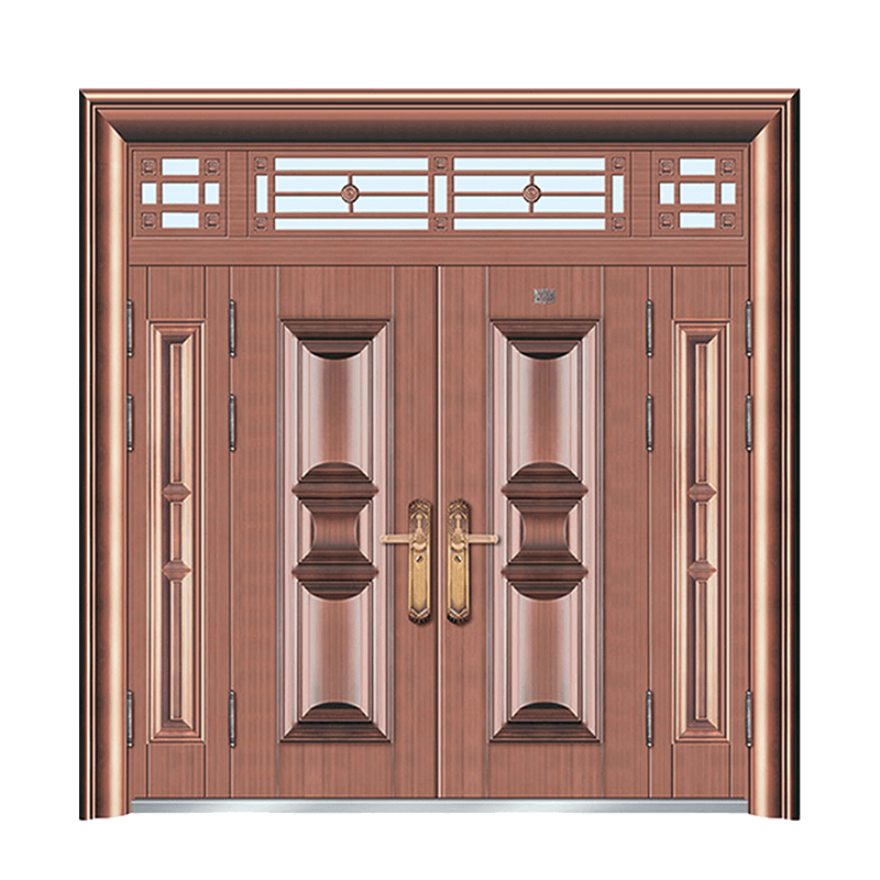 90 triangle flower frame 160 lucky three treasures 14 imitation copper non-standard four-panel door