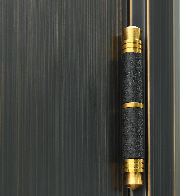 Villa door 27 walls-pro shengshi nianhua (slanted splicing) + tianci 10 pure copper non-standard spliced door