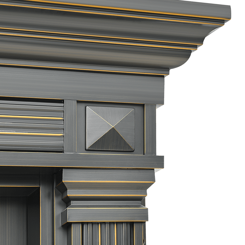 Villa door 27 walls-pro shengshi nianhua (slanted splicing) + tianci 10 pure copper non-standard spliced door