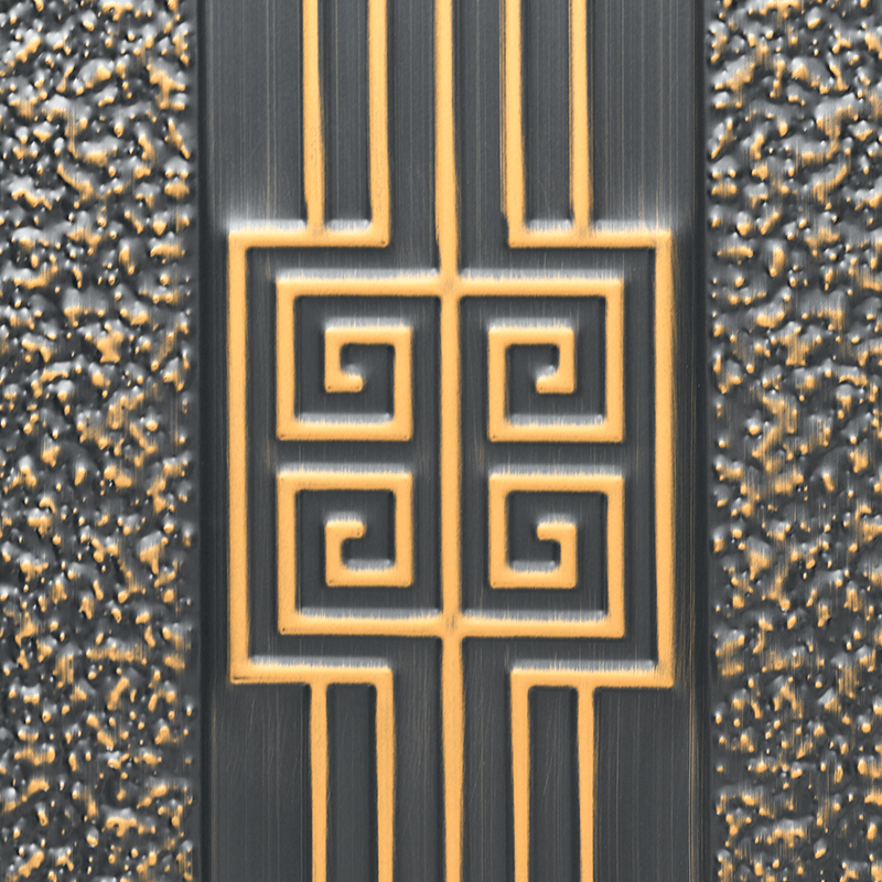 Villa door 27 walls-pro shengshi nianhua (slanted splicing) + tianci 10 pure copper non-standard spliced door