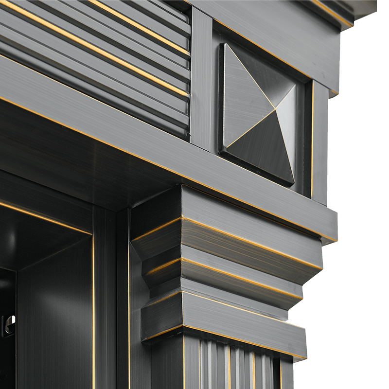 Villa door 27 walls-pro shengshi nianhua (slanted splicing) + tianci 10 pure copper non-standard spliced door