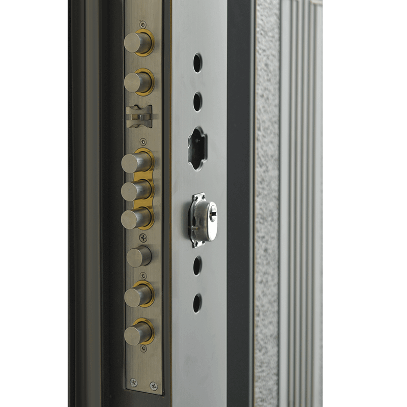 90 three-sided frame 170 steel set door 27 walls-pro shengshi nianhua (oblique splicing) + tianci 10 pure copper non-standard spliced door