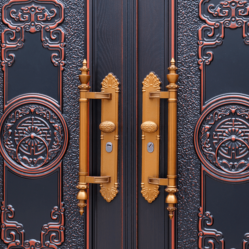 90 three-dimensional frame 220 steel set door 27 wall-pro bread door 2# + tianci 10 pure copper gold red copper non-standard bread door