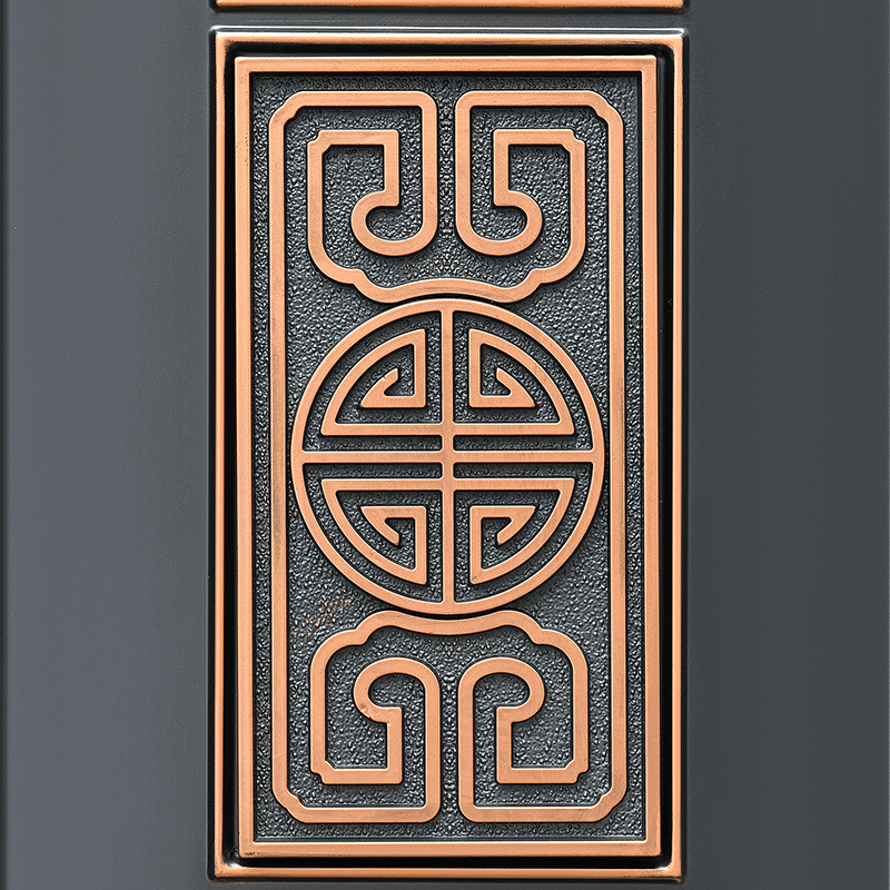 90 three-side frame 170 steel door 27 walls-pro lucky and treasure (diagonally spliced) + tianci 10 pure copper non-standard spliced door