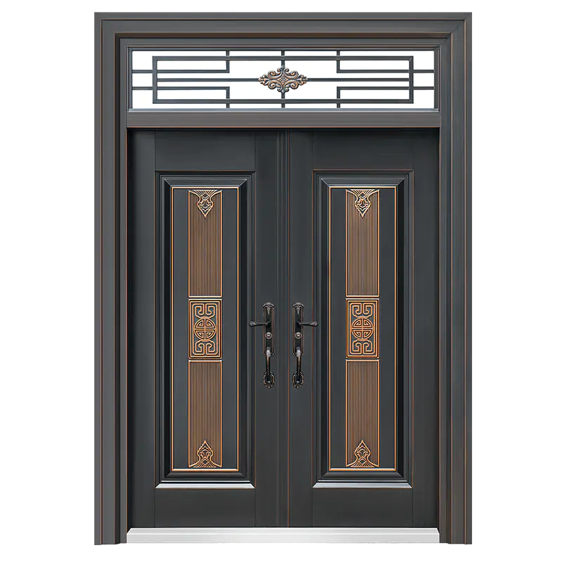 90 three-side frame 170 steel door 27 walls-pro lucky and treasure (diagonally spliced) + tianci 10 pure copper non-standard spliced door