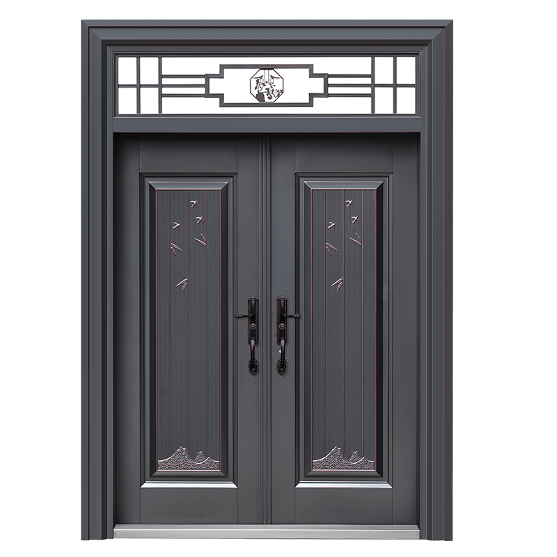 90 three-dimensional frame 170 steel set door 27 walls-pro bamboo safe (oblique splicing) + tianci 10 pure copper non-standard spliced door