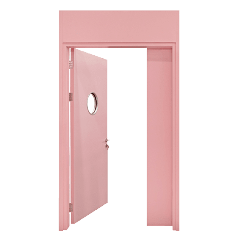 50 flat frame 70 - outer cladding 30 wall with door lintel - height 380mm flat plate spray plastic medical steel door