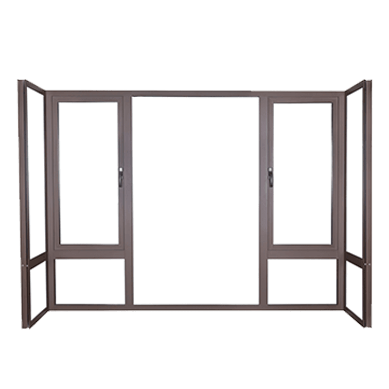 Fixed spray-coated thermal break aluminum fireproof window