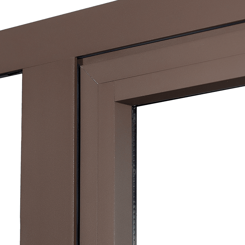 Fixed spray-coated thermal break aluminum fireproof window