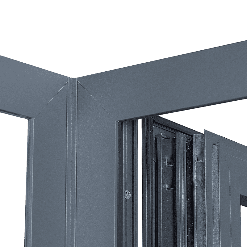 Removable spray-coated thermal break aluminum fireproof window