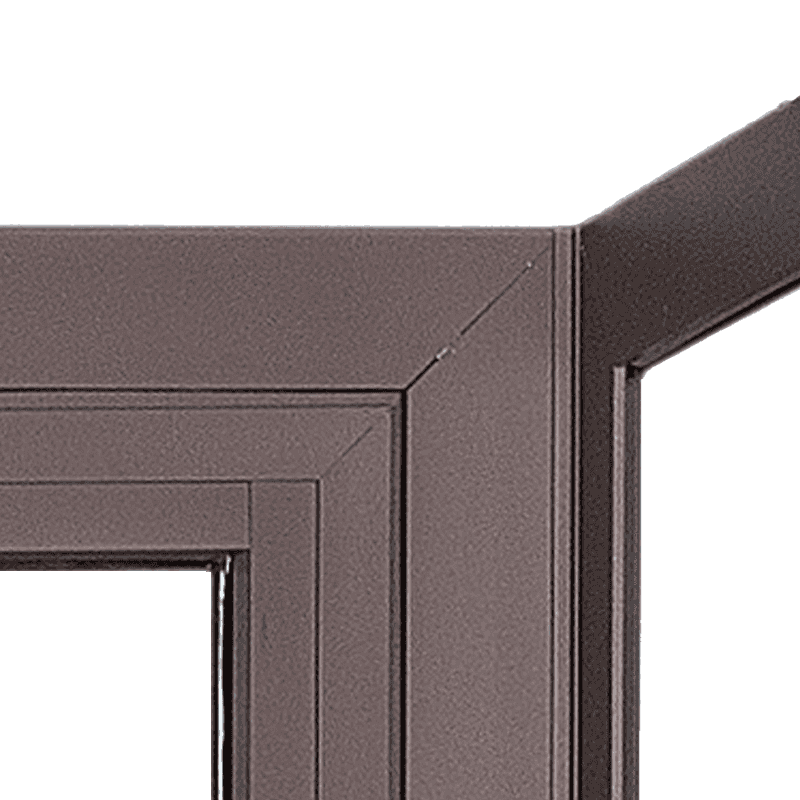 Fixed spray-coated thermal break aluminum fireproof window