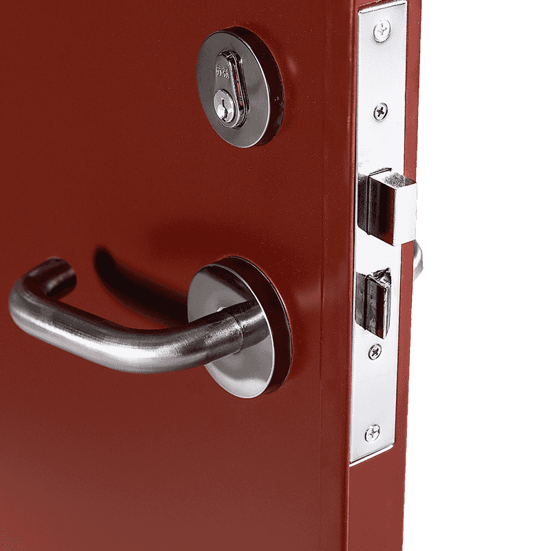50 square frame flat plate spray steel public area fire door