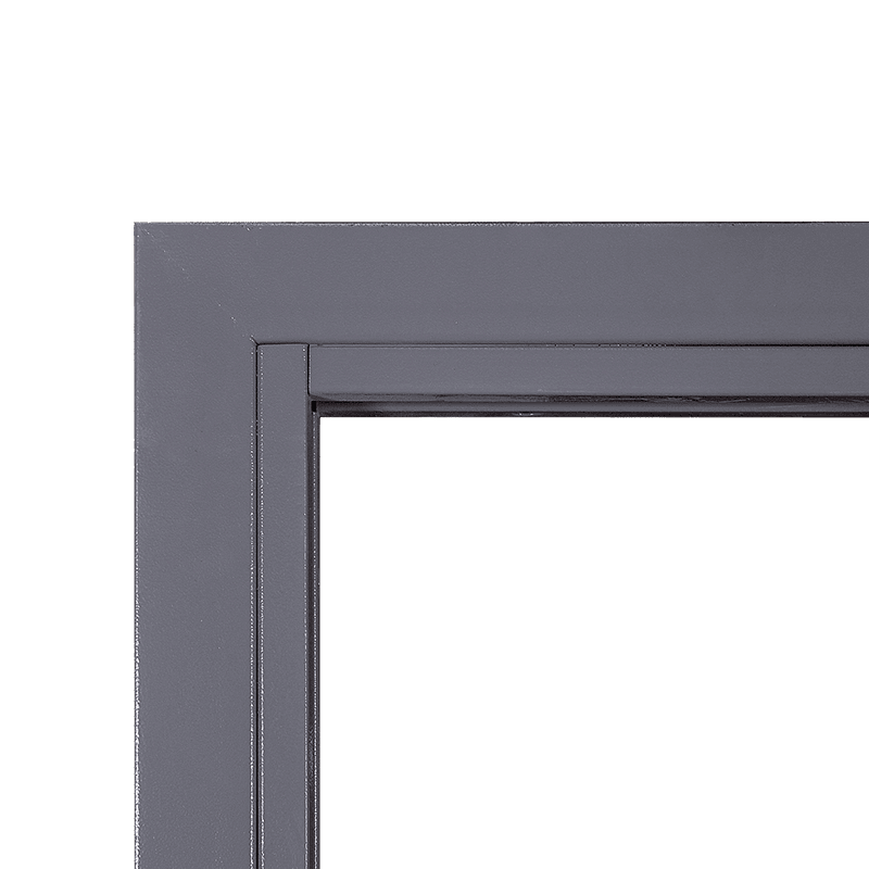 Removable spray-coated steel fireproof window