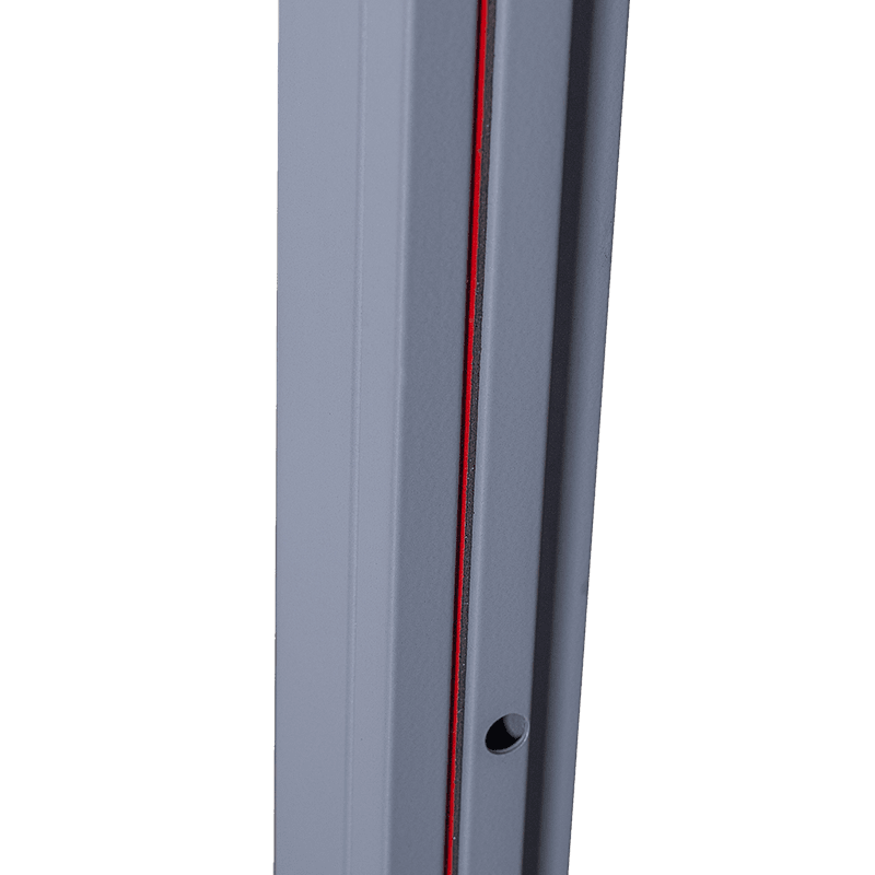 Fixed spray-coated steel fireproof window