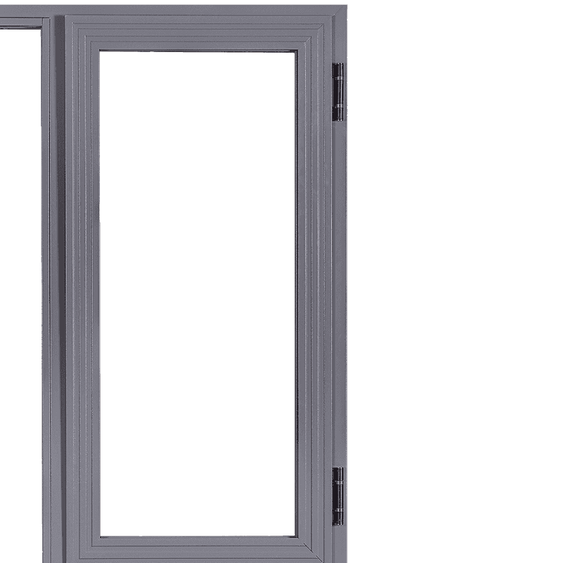 Removable spray-coated steel fireproof window