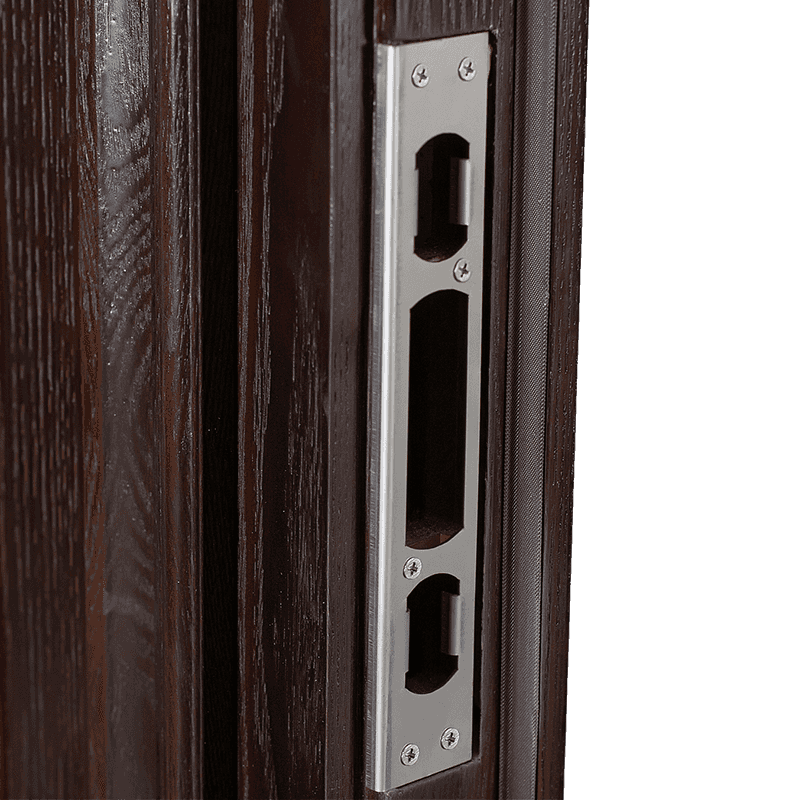 80 lace frame-pro steel-wood one side (buckle) wood-open steel-wood armored entry door