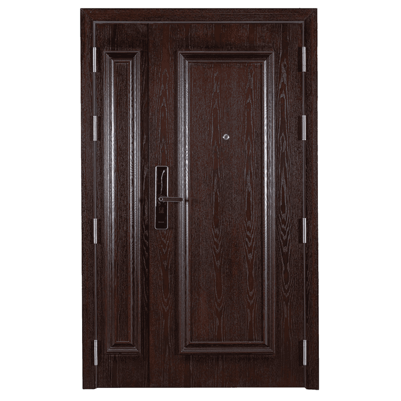 80 lace frame-pro steel-wood one side (buckle) wood-open steel-wood armored entry door