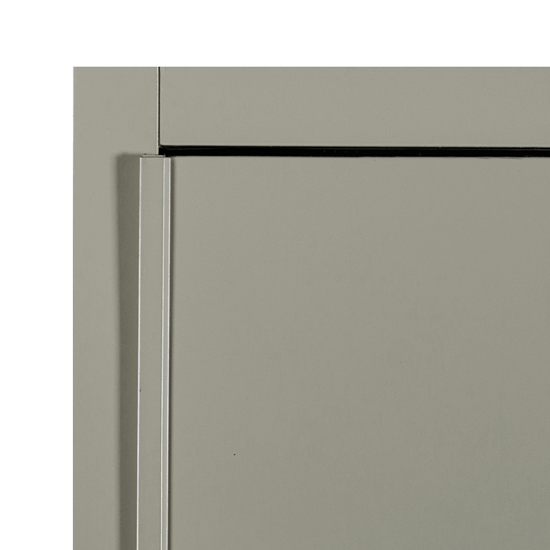 40mm flat frame, spray-coated steel public area fire door