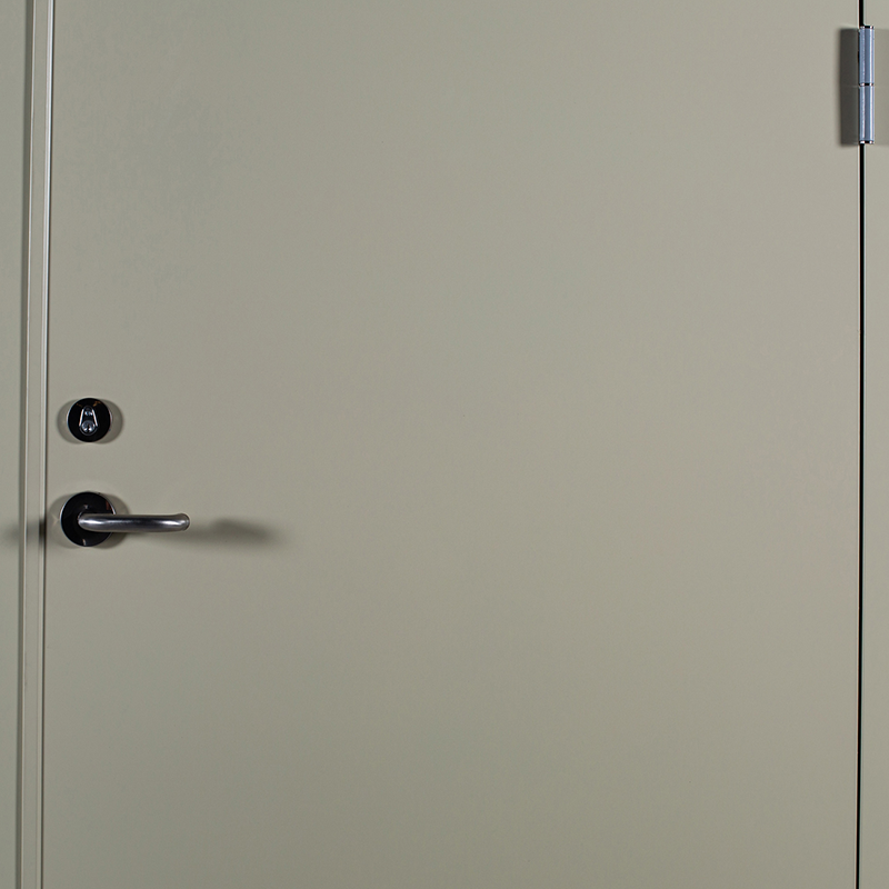 40mm flat frame, spray-coated steel public area fire door
