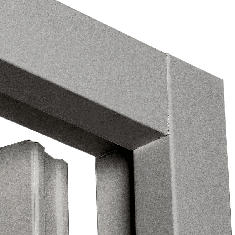 40mm flat frame, spray-coated steel public area fire door
