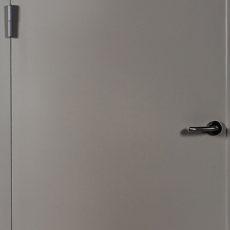 40mm flat frame, spray-coated steel public area fire door