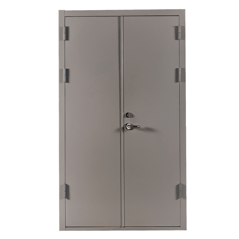 50 square frame flat plate spray steel public area fire door